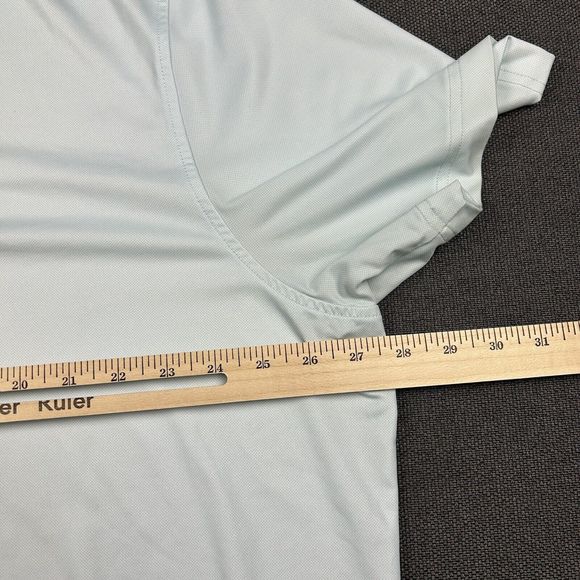 Johnnie-O‎ Polo Shirt Mens XXL Light Blue Short Sleeve Collar Logo Stretch Golf - Picture 5 of 8